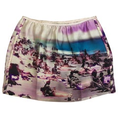 Prada Pink Beach Print Skirt ss 2010 