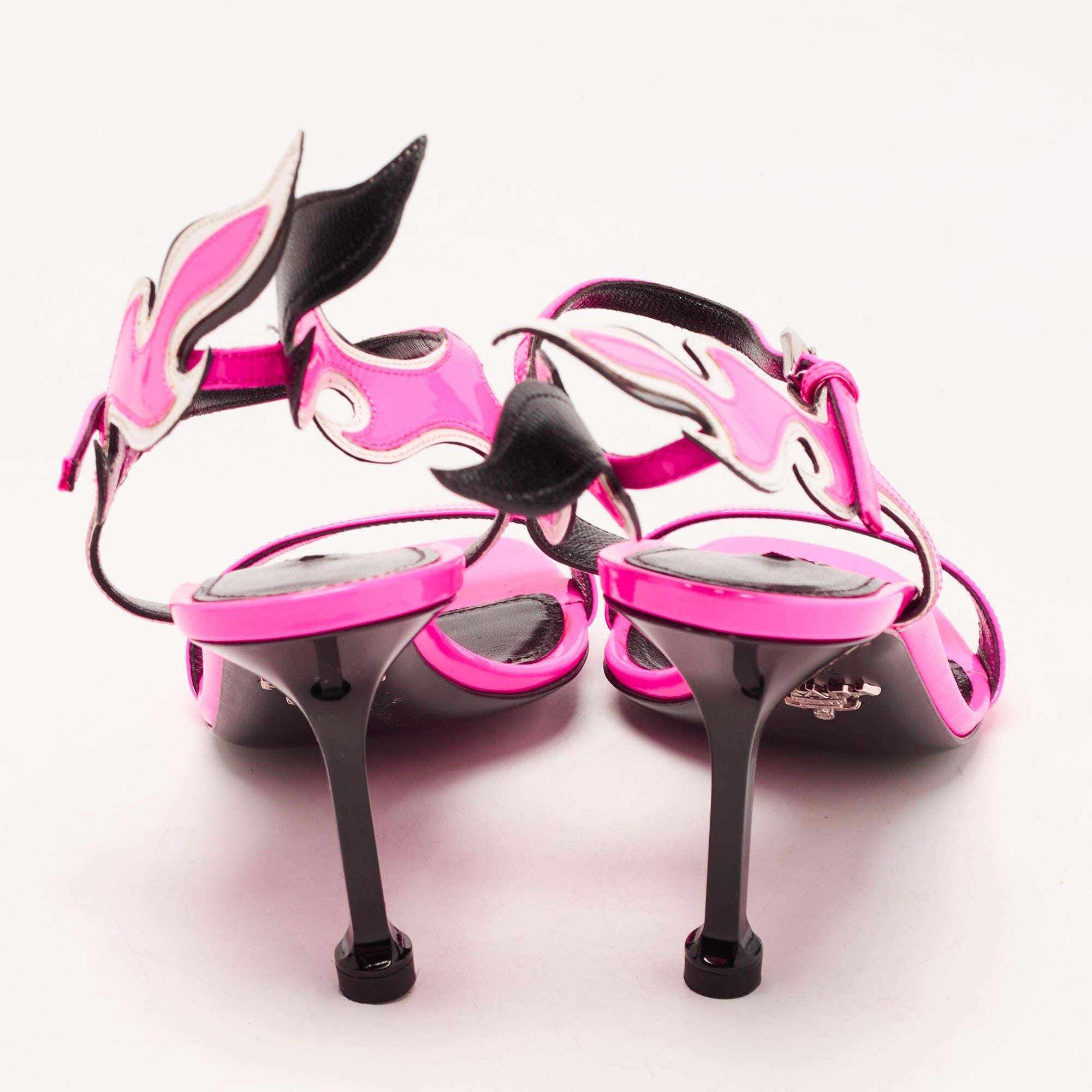 Prada pink flame shop heels