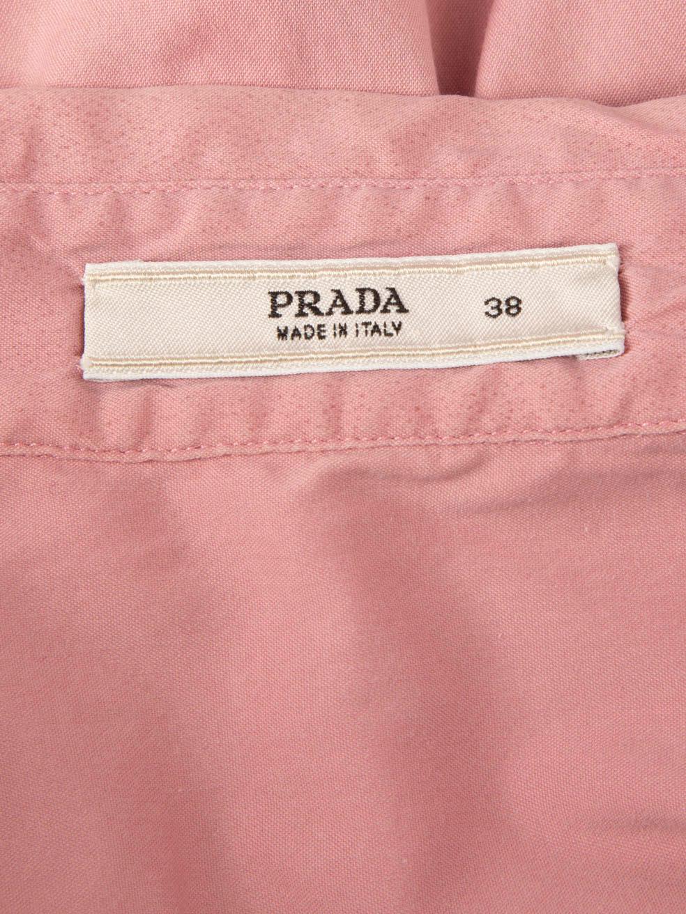 Prada camicetta senza maniche con bottoni rosa taglia XS in vendita 1