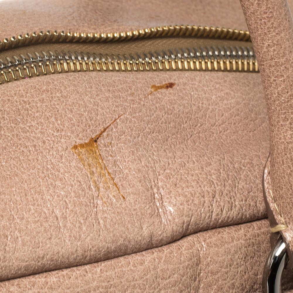 Prada Pink Cervo Lux Leather Zippers Bauletto Bag 3