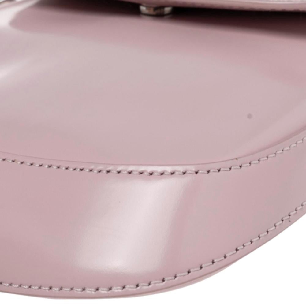 Beige Prada Pink Cleo Leather Shoulder Bag