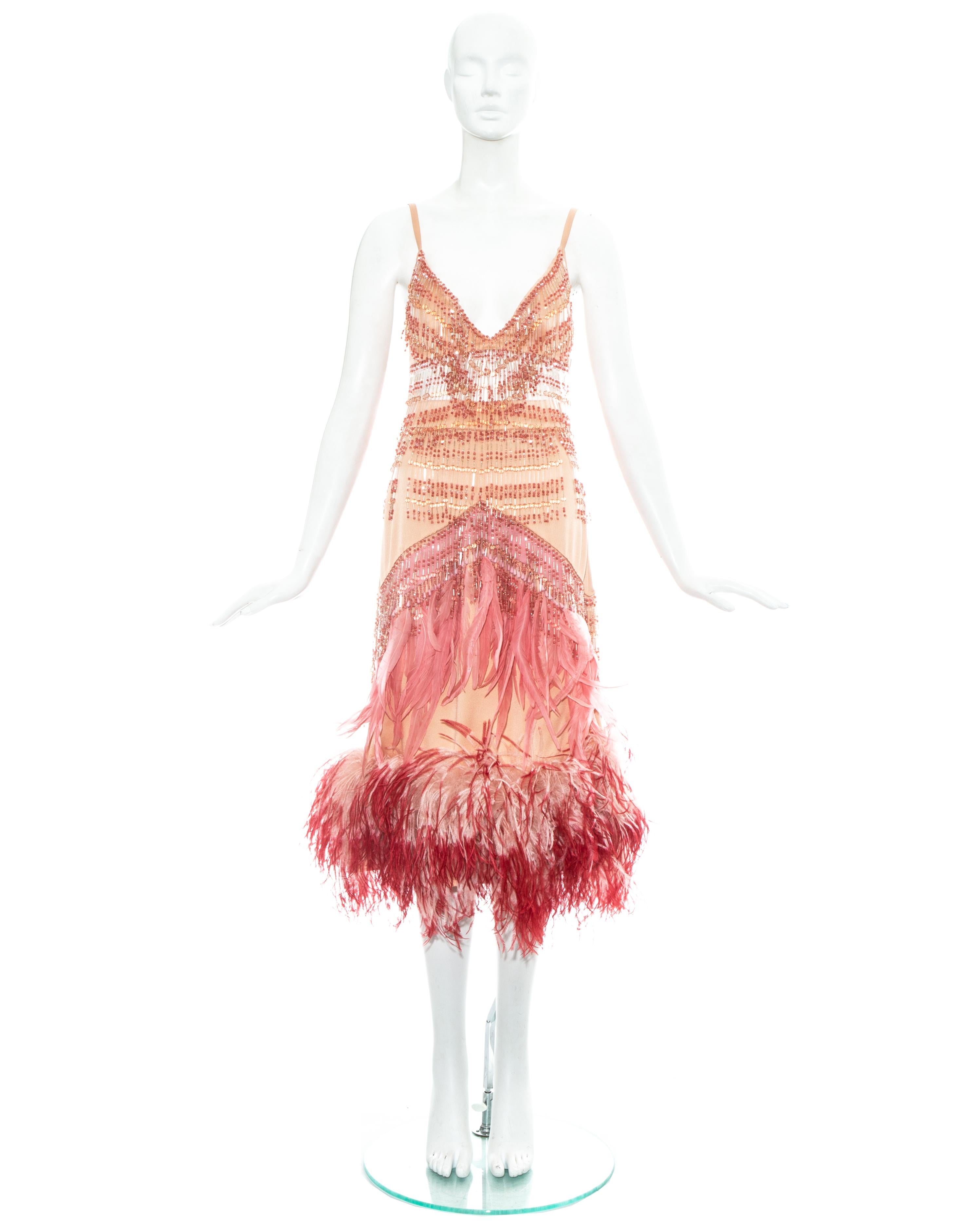 feather fringe dress