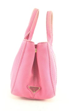 PRADA Pink Denim Canvas Canapa 2way Tote 2PR831K