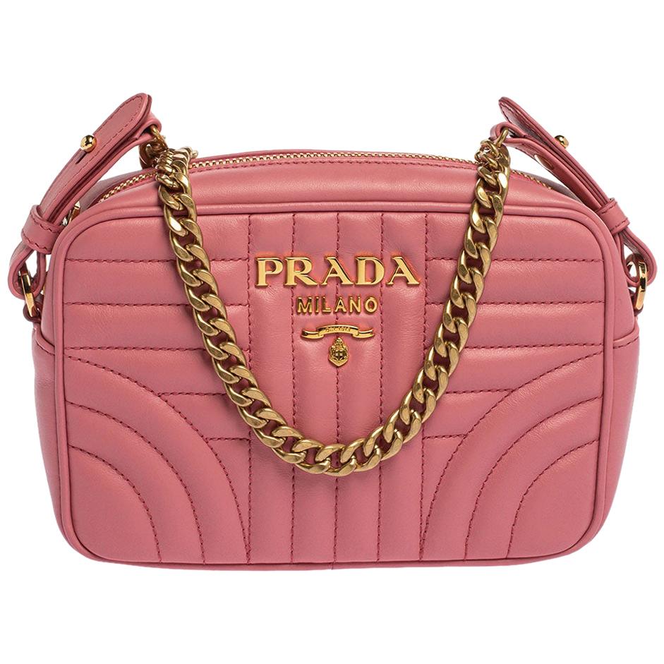 Prada Soft Calf Flat Crossbody Bag - Pink Crossbody Bags, Handbags