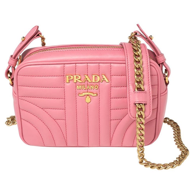 Prada Pink Diagramme Leather Camera Crossbody Bag at 1stDibs | prada milano  bag