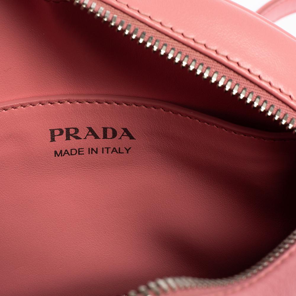 Prada Pink Diagramme Leather Wave Crossbody Bag 6