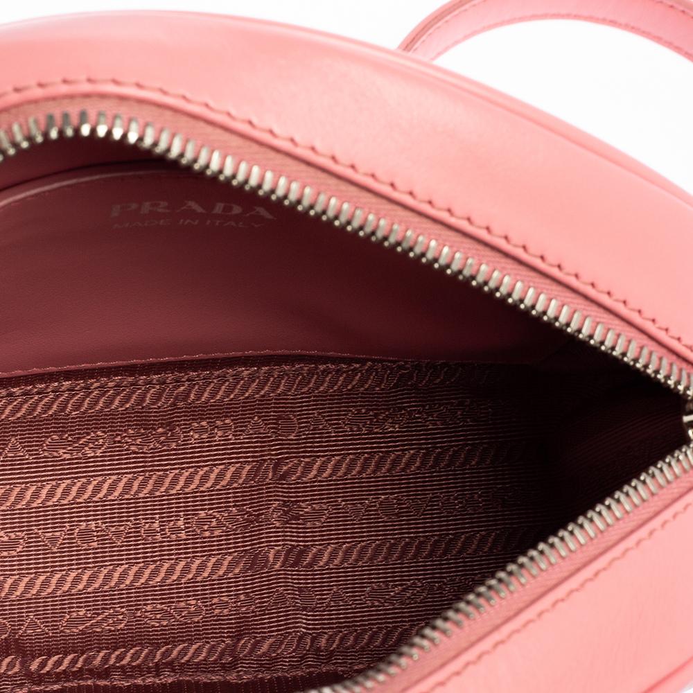 Prada Pink Diagramme Leather Wave Crossbody Bag 7