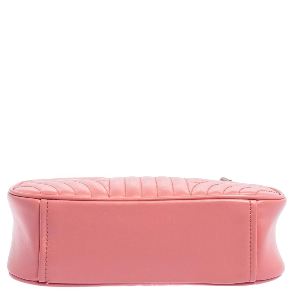 Prada Pink Diagramme Leather Wave Crossbody Bag 1