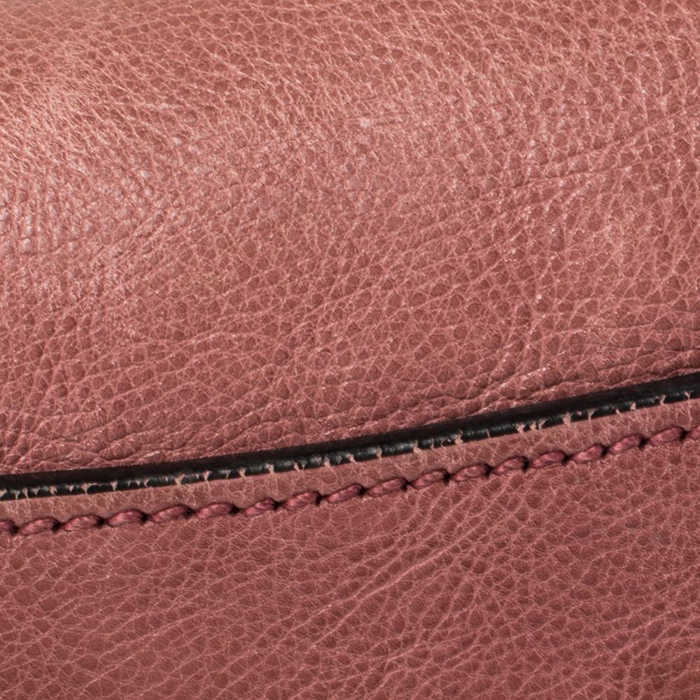 Prada Pink Glace Leather Twin Pocket Lock Tote 6