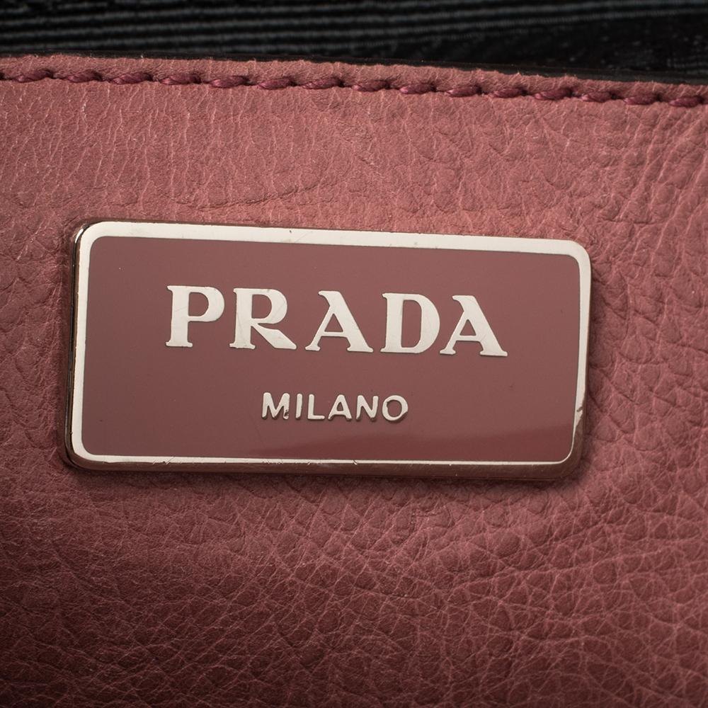 Prada Pink Glace Leather Twin Pocket Lock Tote 10