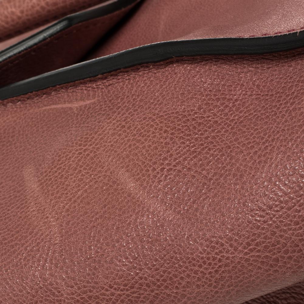 Prada Pink Glace Leather Twin Pocket Lock Tote 14