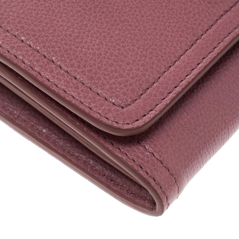Prada Pink Leather Etiquette Continental Wallet 5