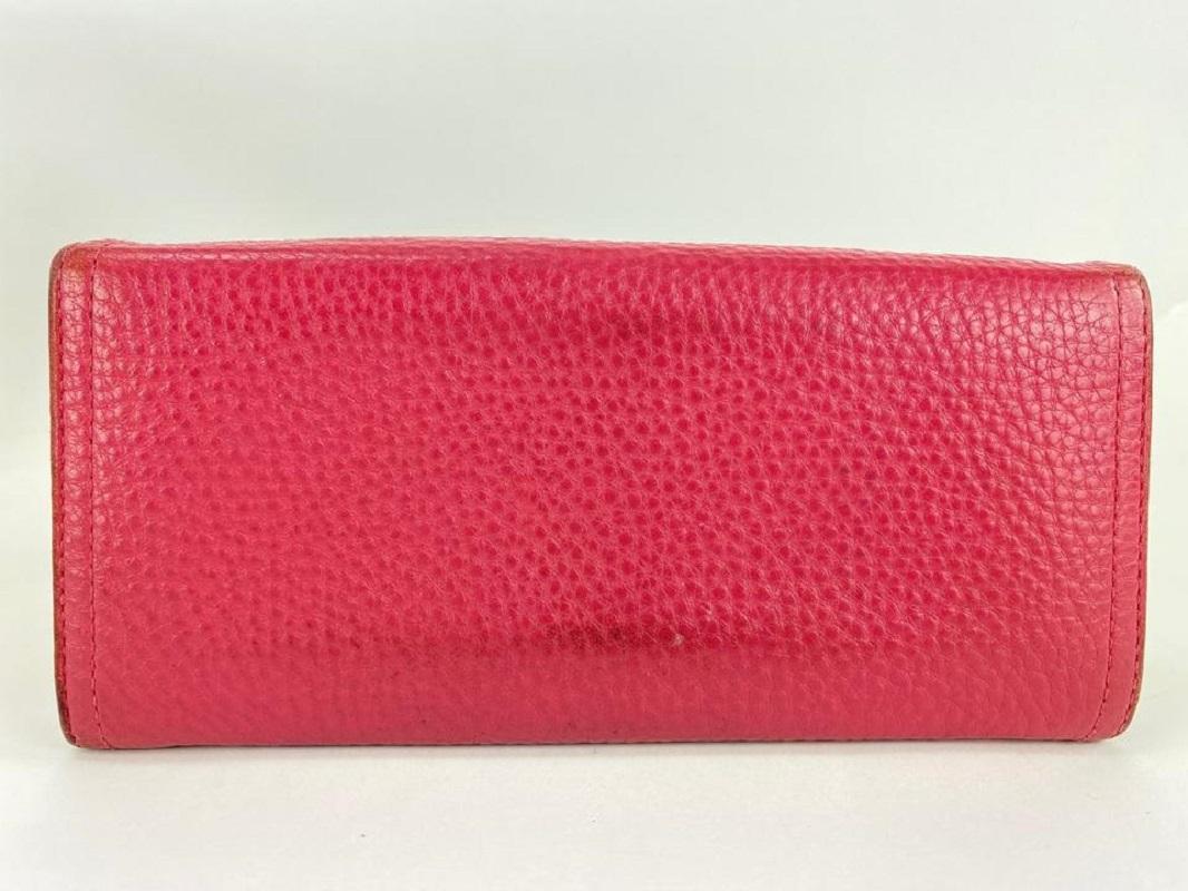 Women's Prada Pink Leather Flap Wallet 23PRL1125