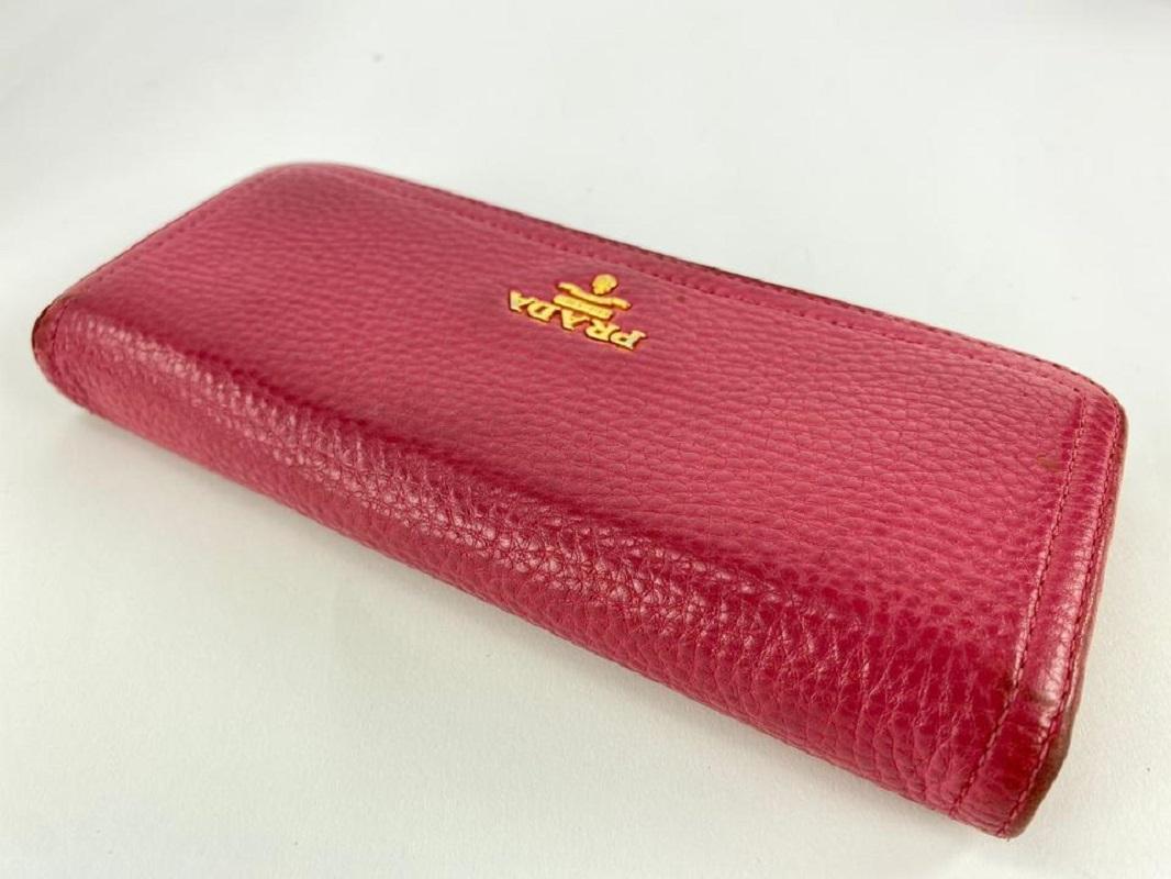 Prada Pink Leather Flap Wallet 23PRL1125 1