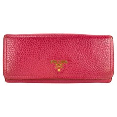 Vintage Prada Pink Leather Flap Wallet 23PRL1125