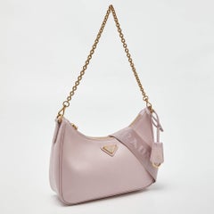 Prada Pink Leather Re-Edition 2005 Baguette Bag
