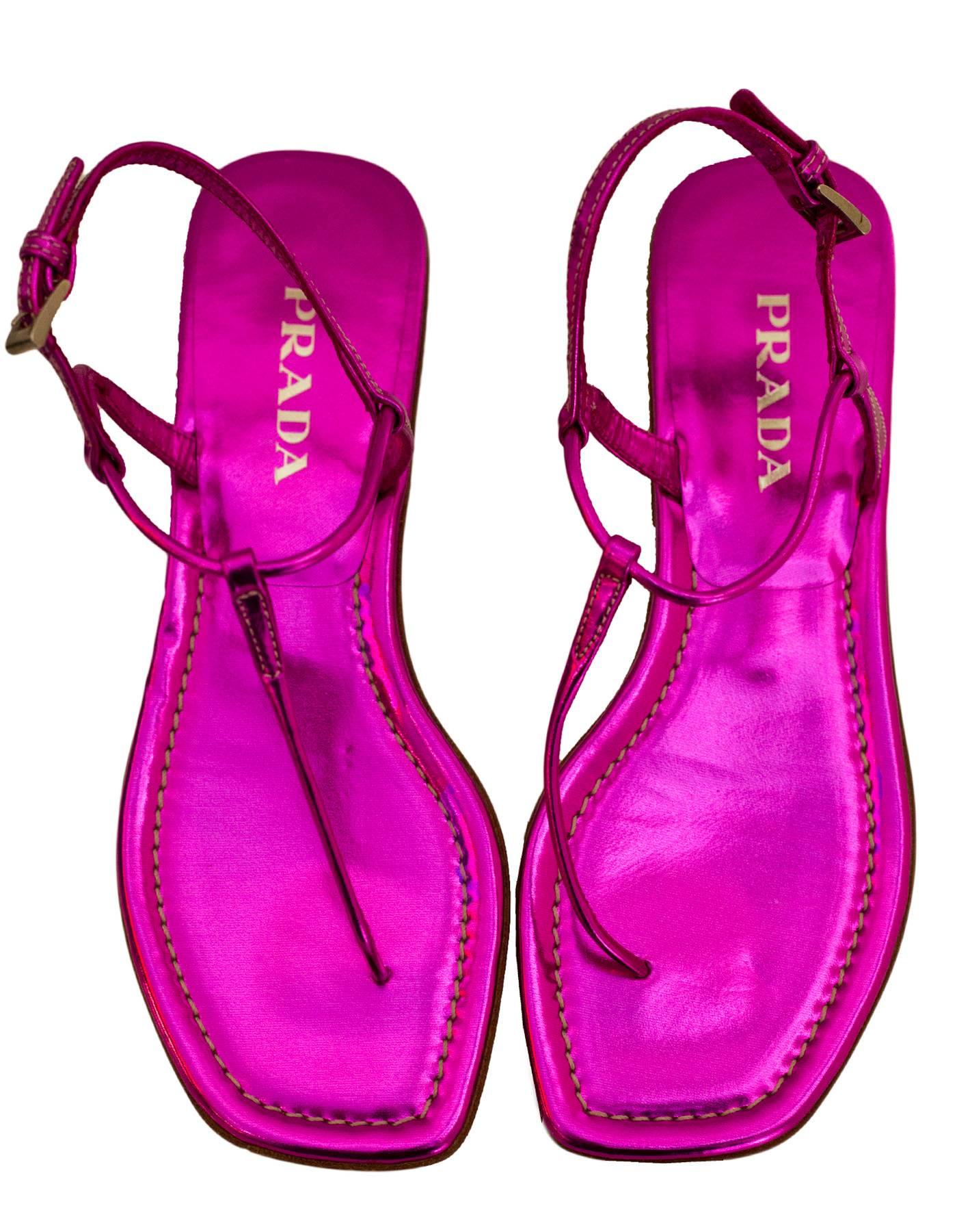 pink metallic sandals