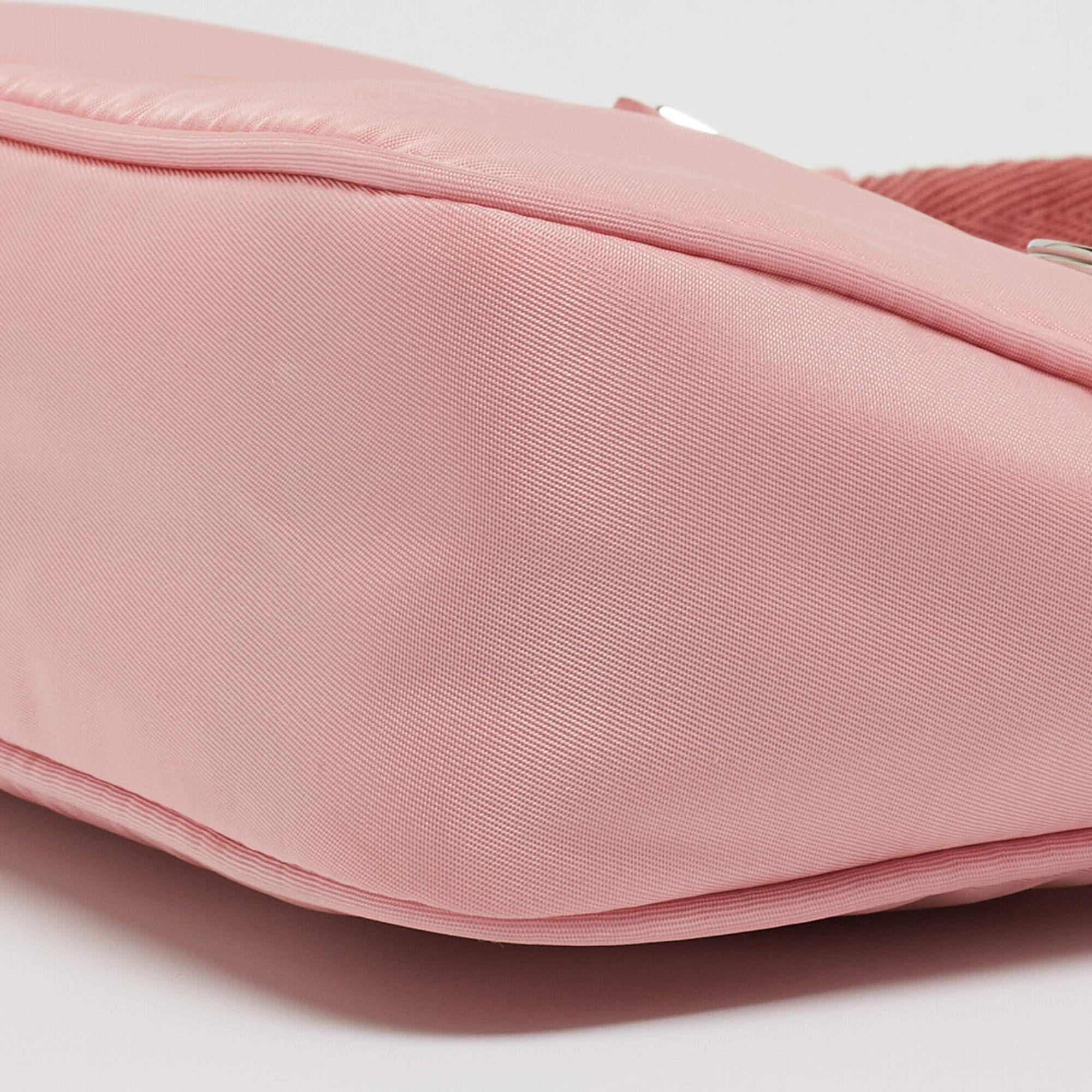 Prada Pink Nylon Mini Re-Edition 2000 Shoulder Bag 5