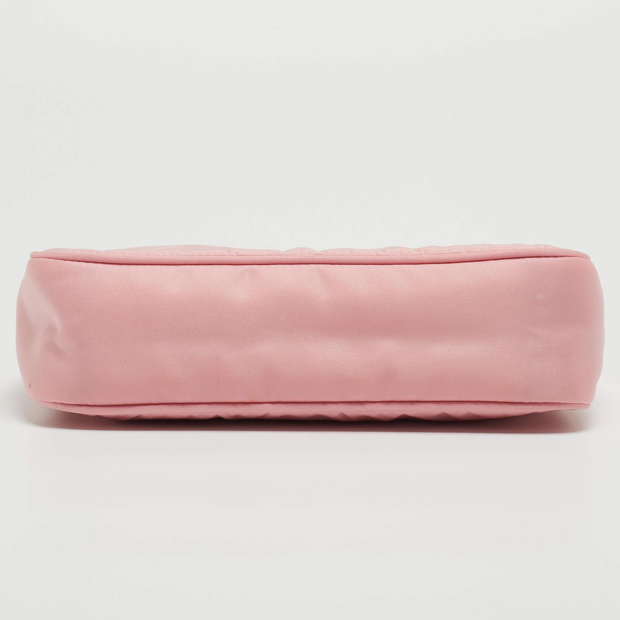 Prada Pink Nylon Mini Re-Edition 2000 Shoulder Bag 3