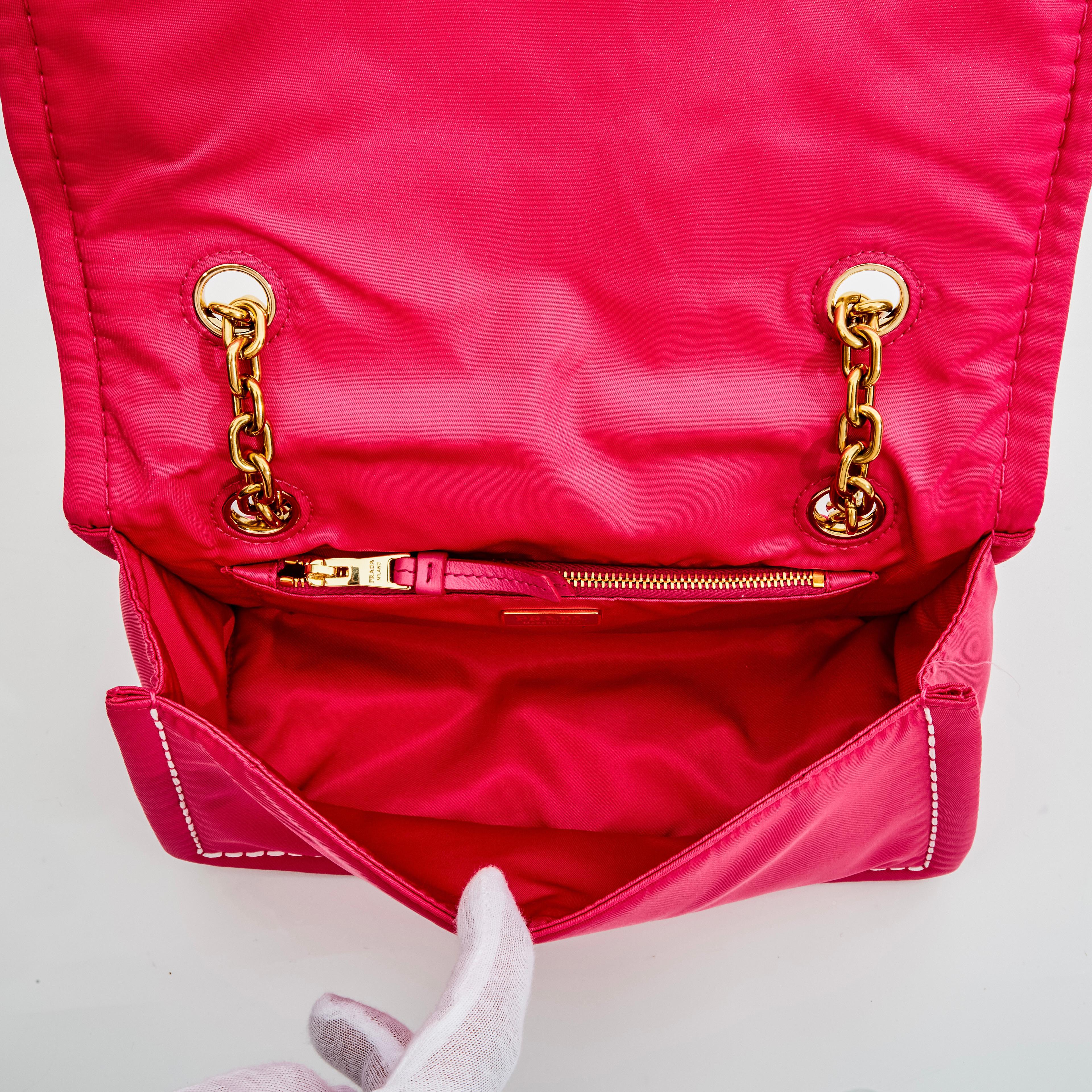 prada pink shoulder bag