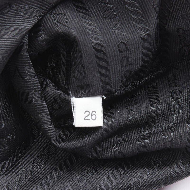 PRADA pink nylon triangle seal logo braided handle 90s shoulder bag 7