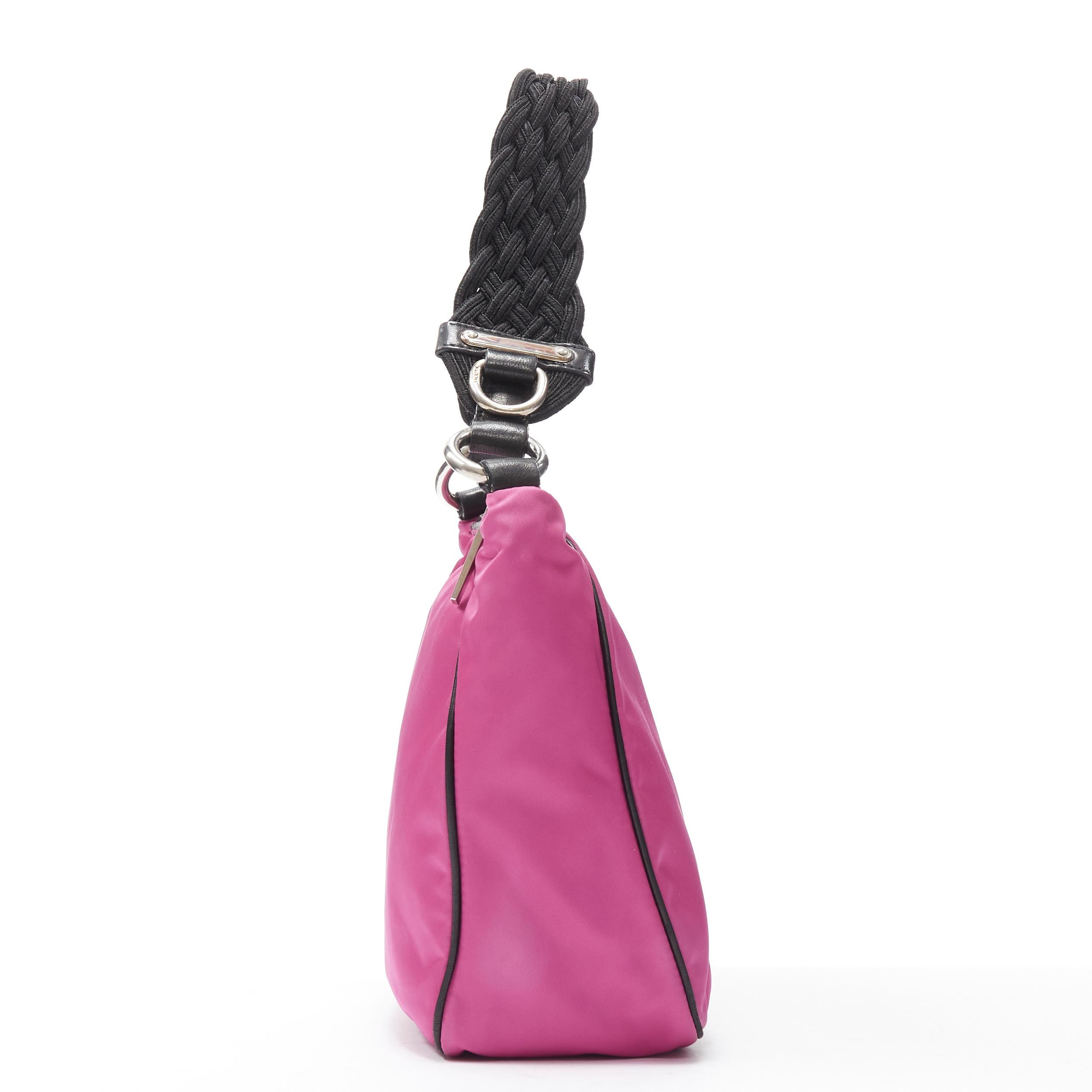 prada pink triangle pouch
