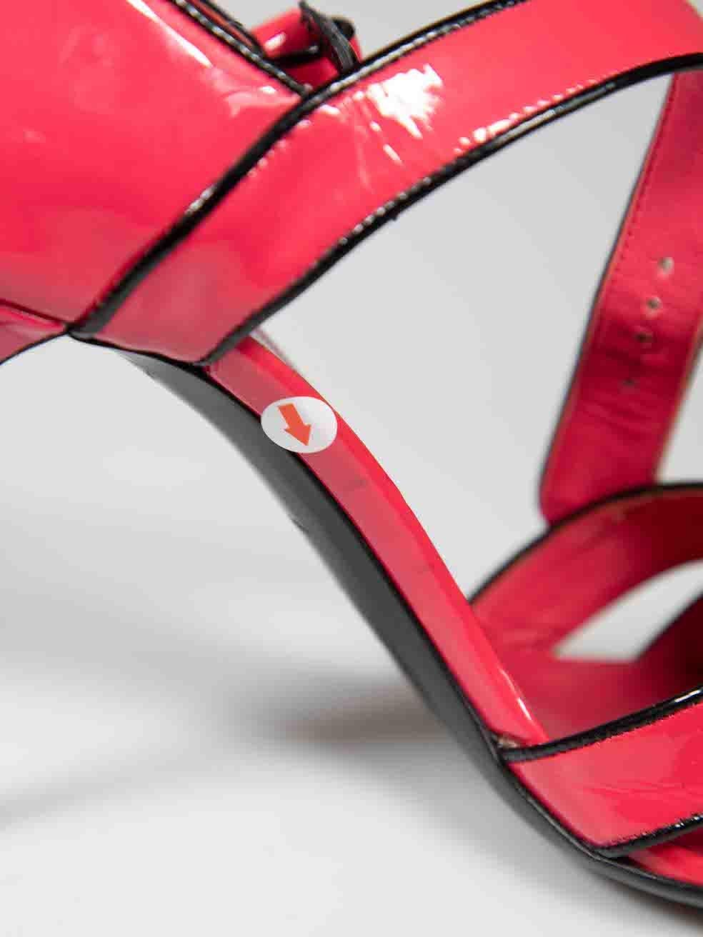Prada Pink Patent Leather Heels Size IT 36 1