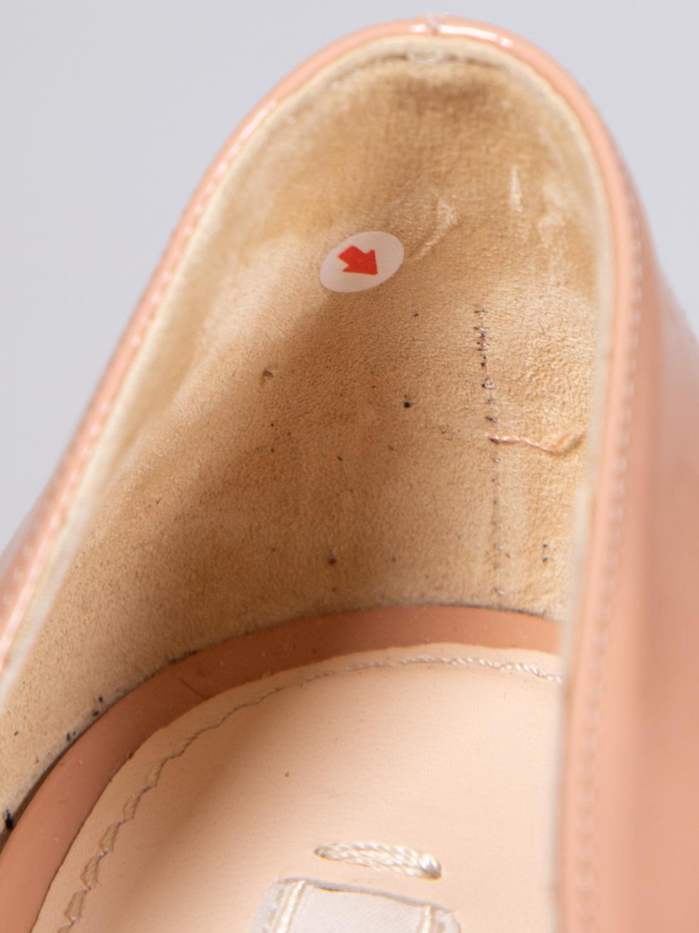 Prada Pink Patent Peep Toe Pumps Size IT 37.5 For Sale 2