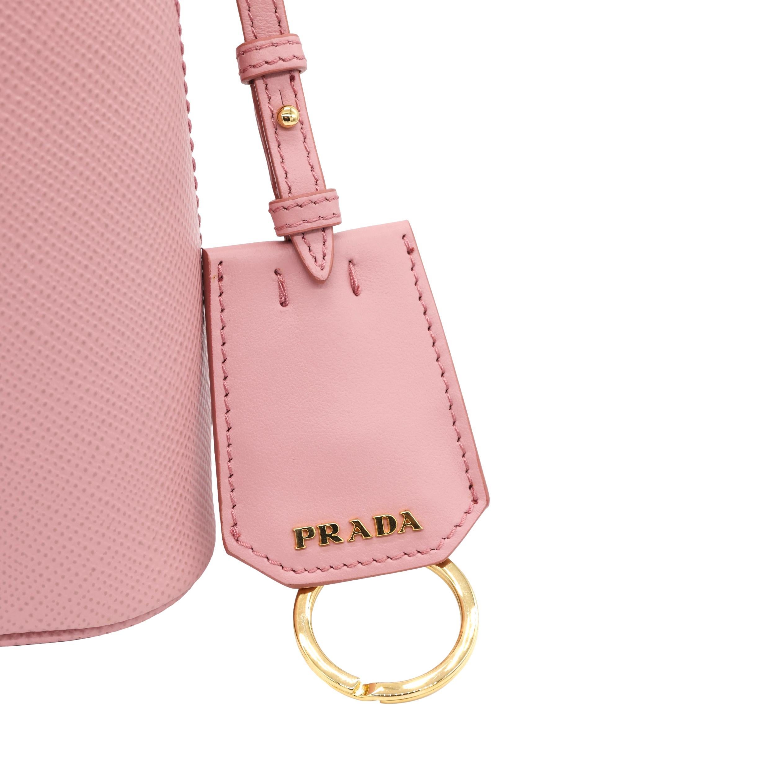 Prada Pink Petal Matinée Saffiano Leather Crossbody Top Handle Bag, 2020. 6