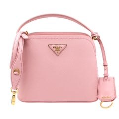 Prada Pink Petal Matinée Saffiano Leather Crossbody Top Handle Bag, 2020.