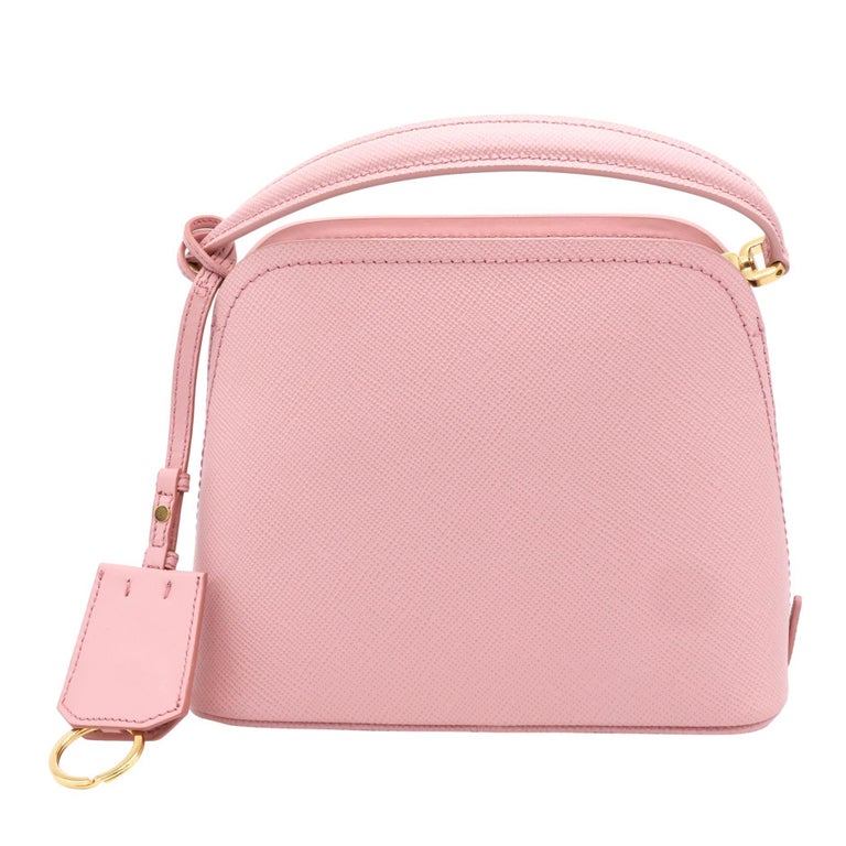 Prada Pink Petal Matinée Saffiano Leather Crossbody Top Handle Bag, 2020.  at 1stDibs