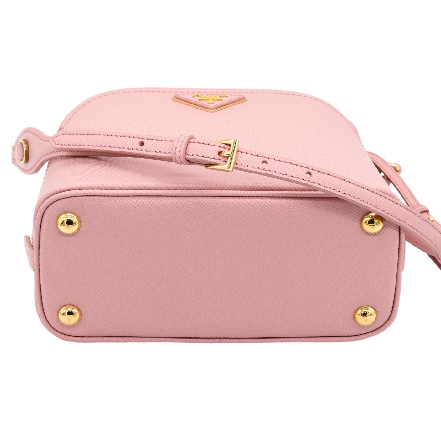 Prada Pink Petal Matinée Saffiano Leather Crossbody Top Handle Bag, 2020. 1