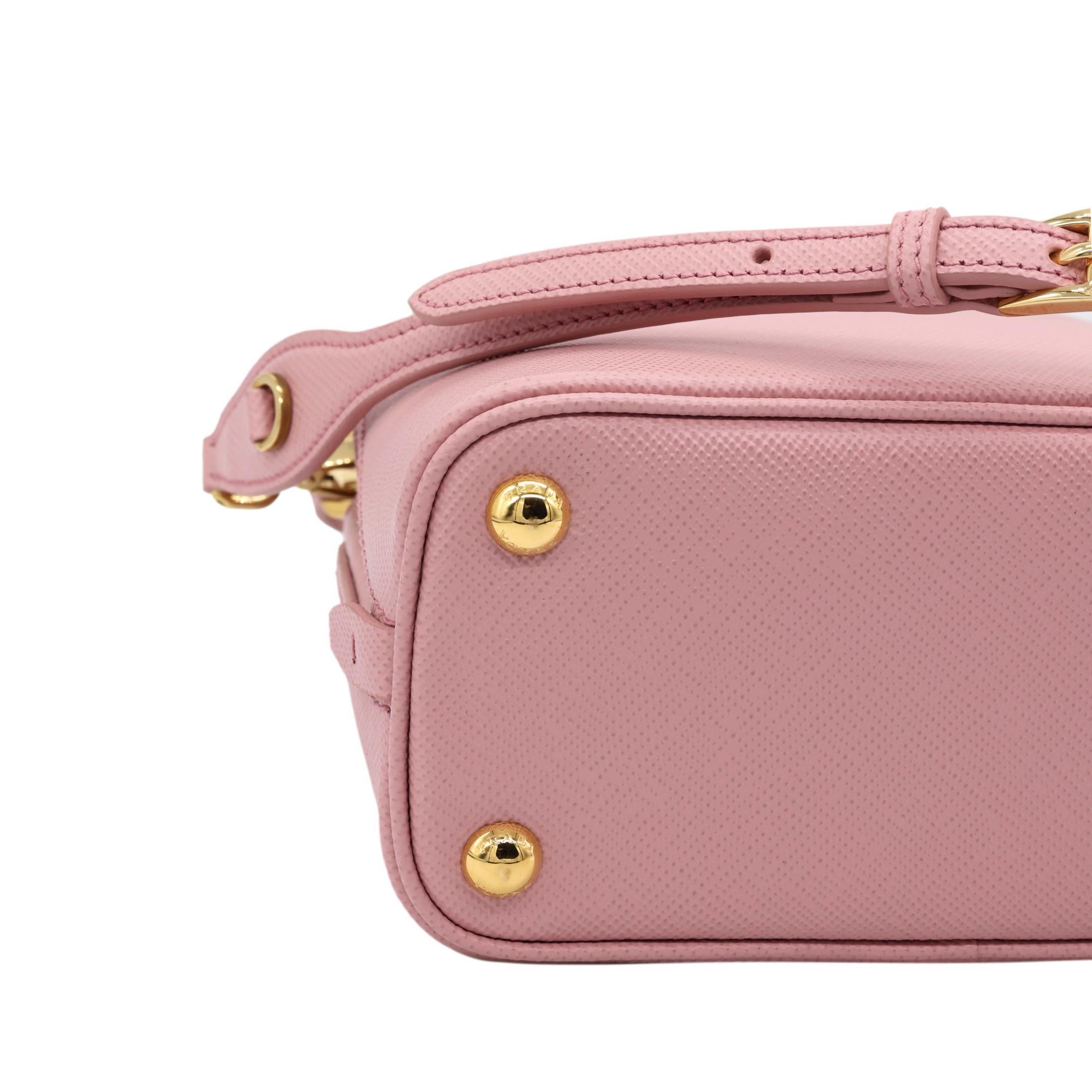 Prada Pink Petal Matinée Saffiano Leather Crossbody Top Handle Bag, 2020. 2
