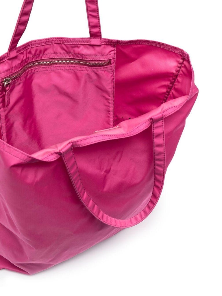 Prada Pink Tessuto Nylon Convertible Tote Bag with Strap 863147 at 1stDibs