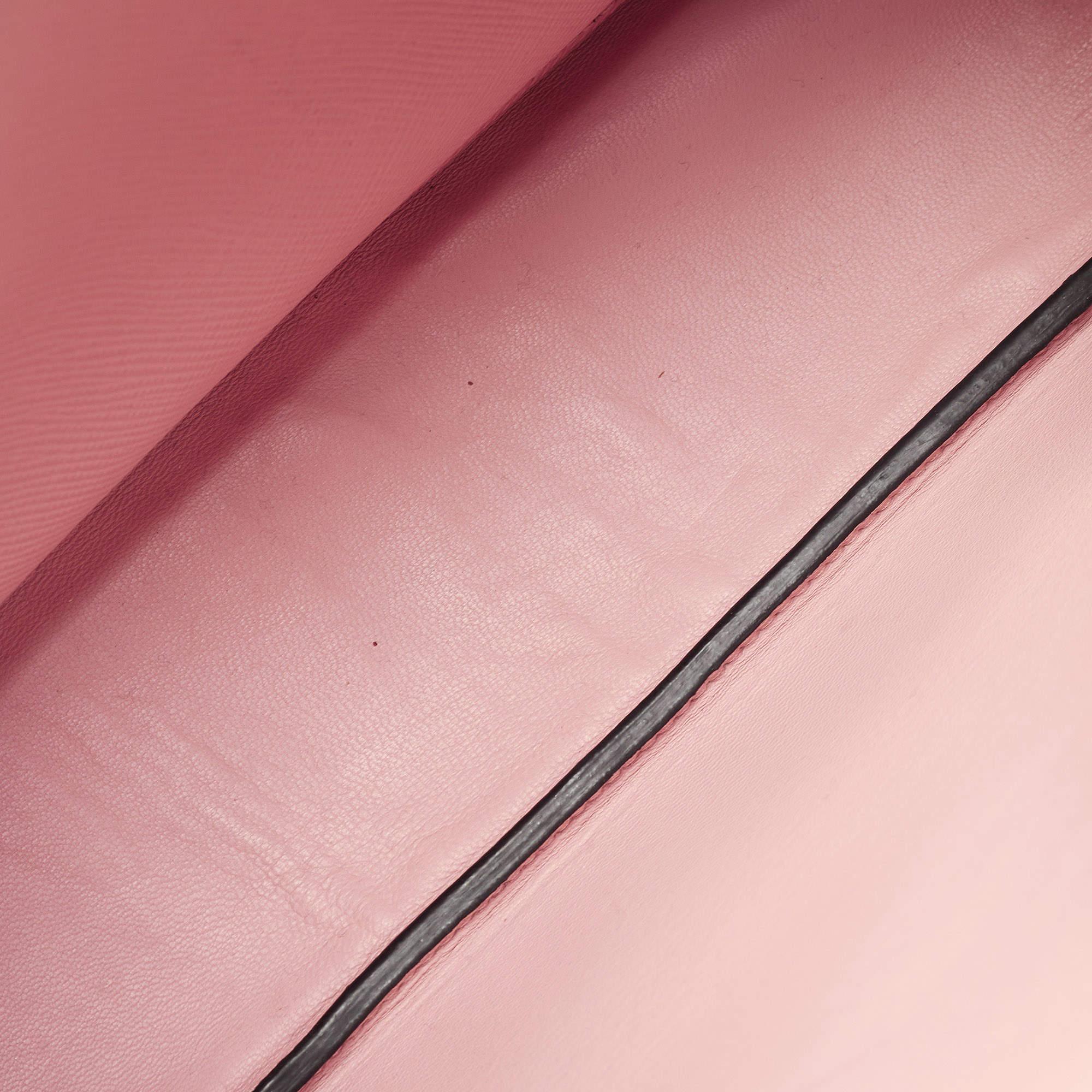 Prada Pink Saffiano Cuir Leather Medium Double Handle Tote 11