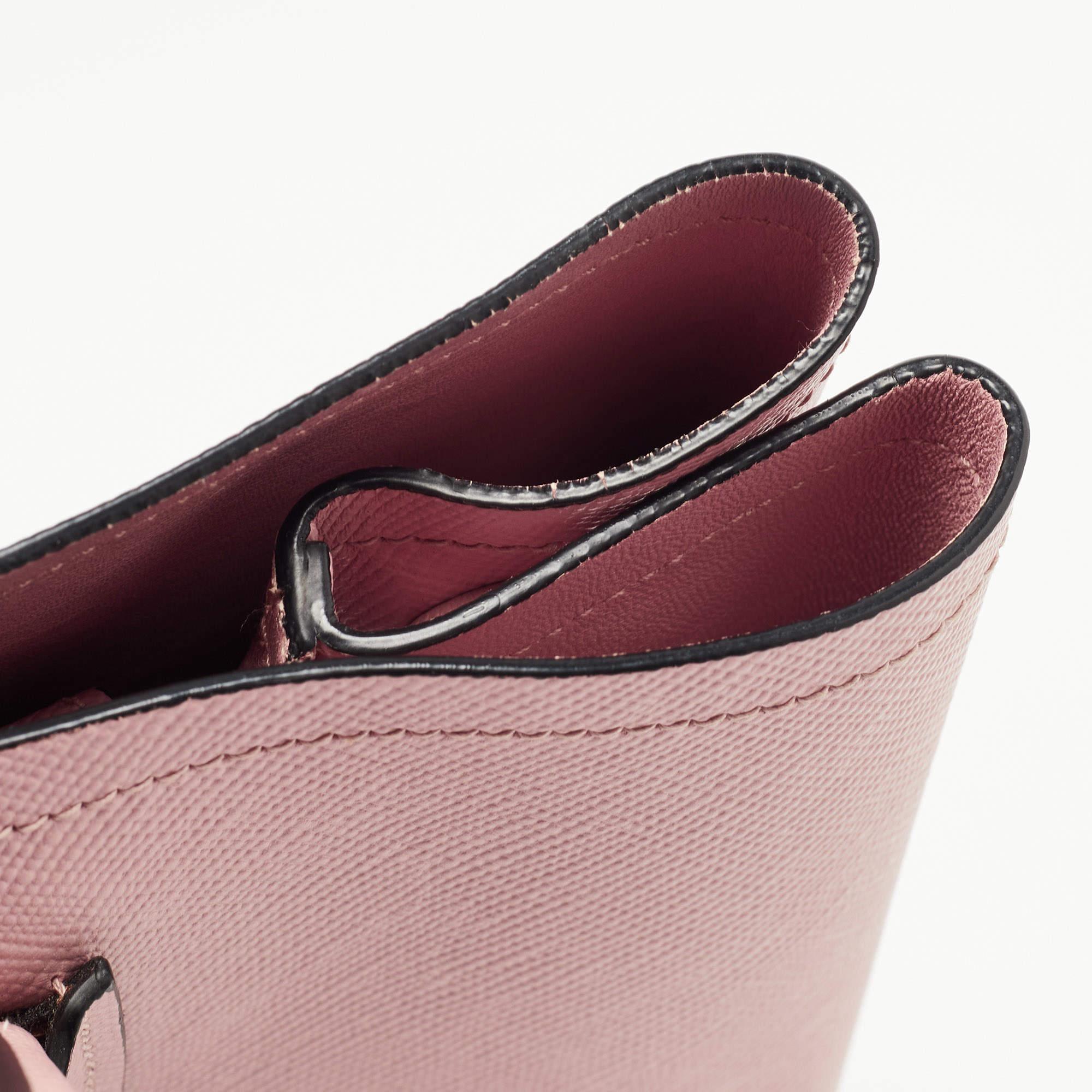 Prada Pink Saffiano Cuir Leather Medium Double Handle Tote 5