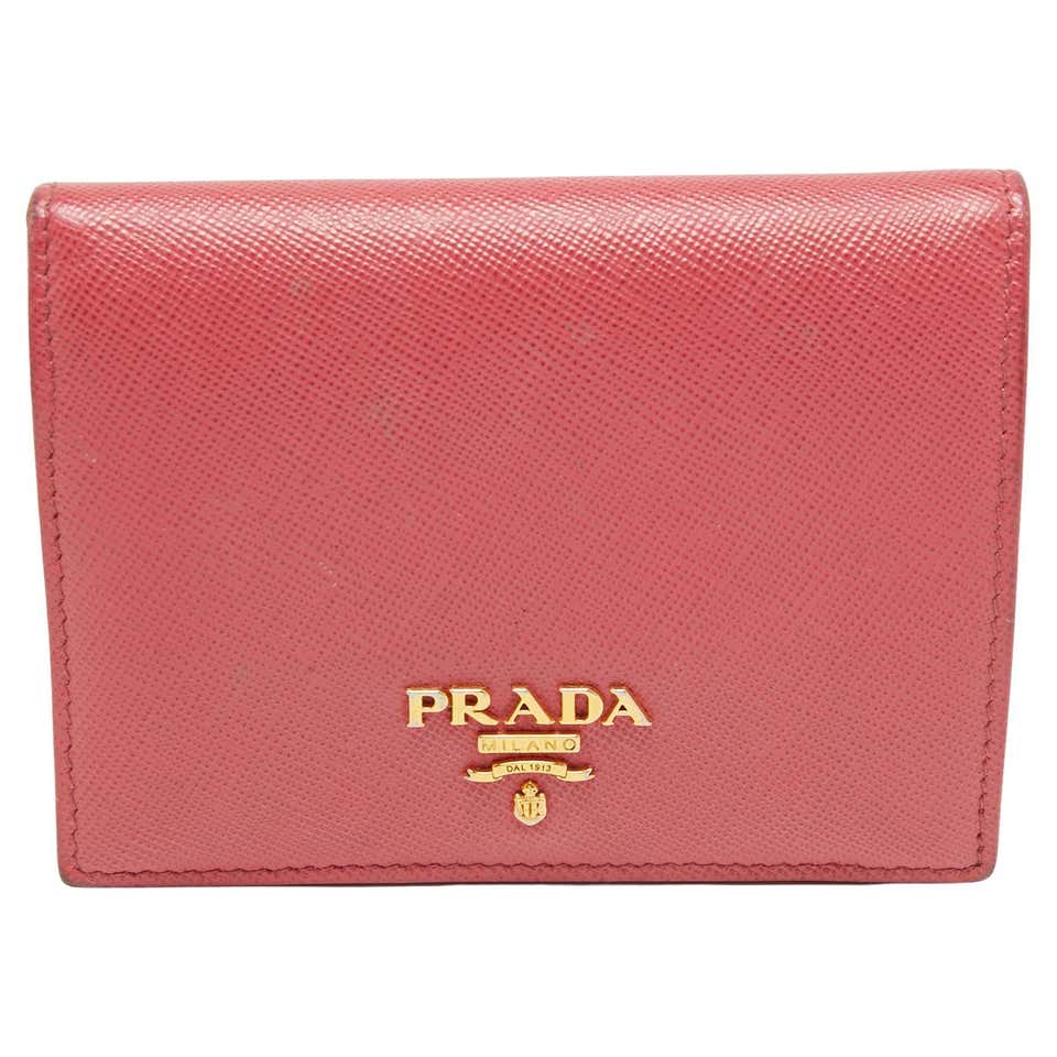 Prada Pink Saffiano Leather Envelope Wallet For Sale at 1stDibs | prada ...