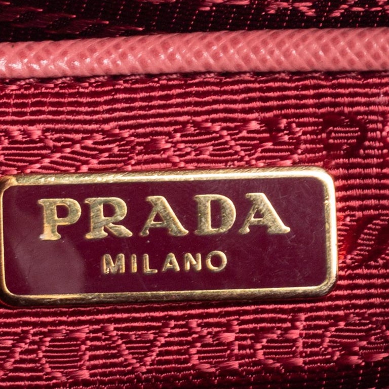 Prada Pink Saffiano Lux Leather Camera Crossbody Bag at 1stDibs