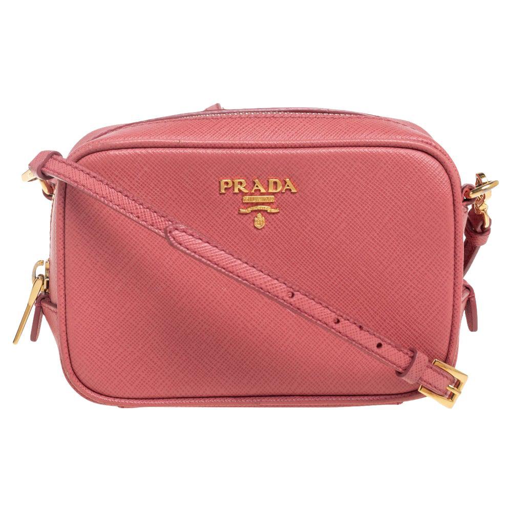 Prada Pink Saffiano Leather Camera Crossbody Bag at 1stDibs  prada camera bag  leather, prada pink crossbody bag, prada saffiano leather camera bag