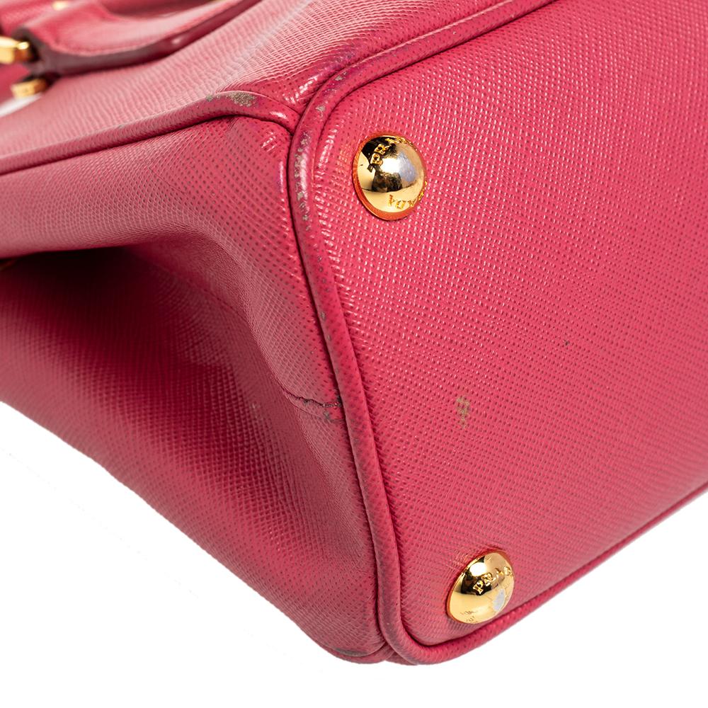 Prada Pink Saffiano Leather Galleria Tote 3