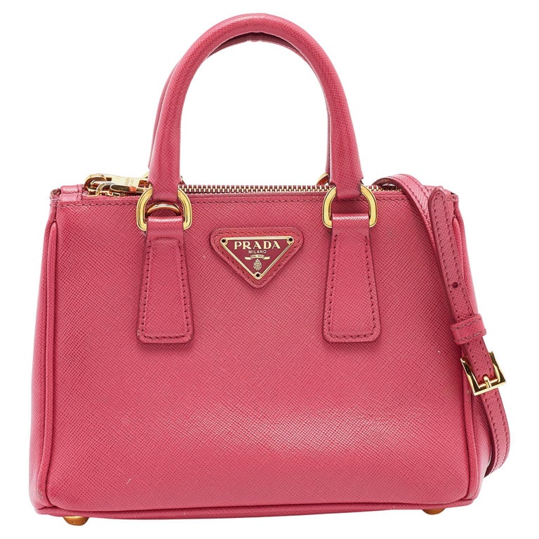 PRA GALLERIA 28 BAG IN LIGHT PINK SAFFIANO LEATHER