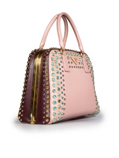 Prada Pink Saffiano Leather Pyramid Bag