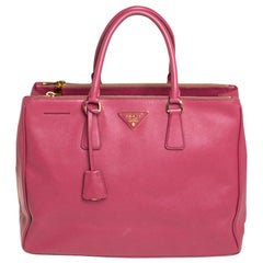 Prada Pink Saffiano Lux Leather Large Galleria Tote