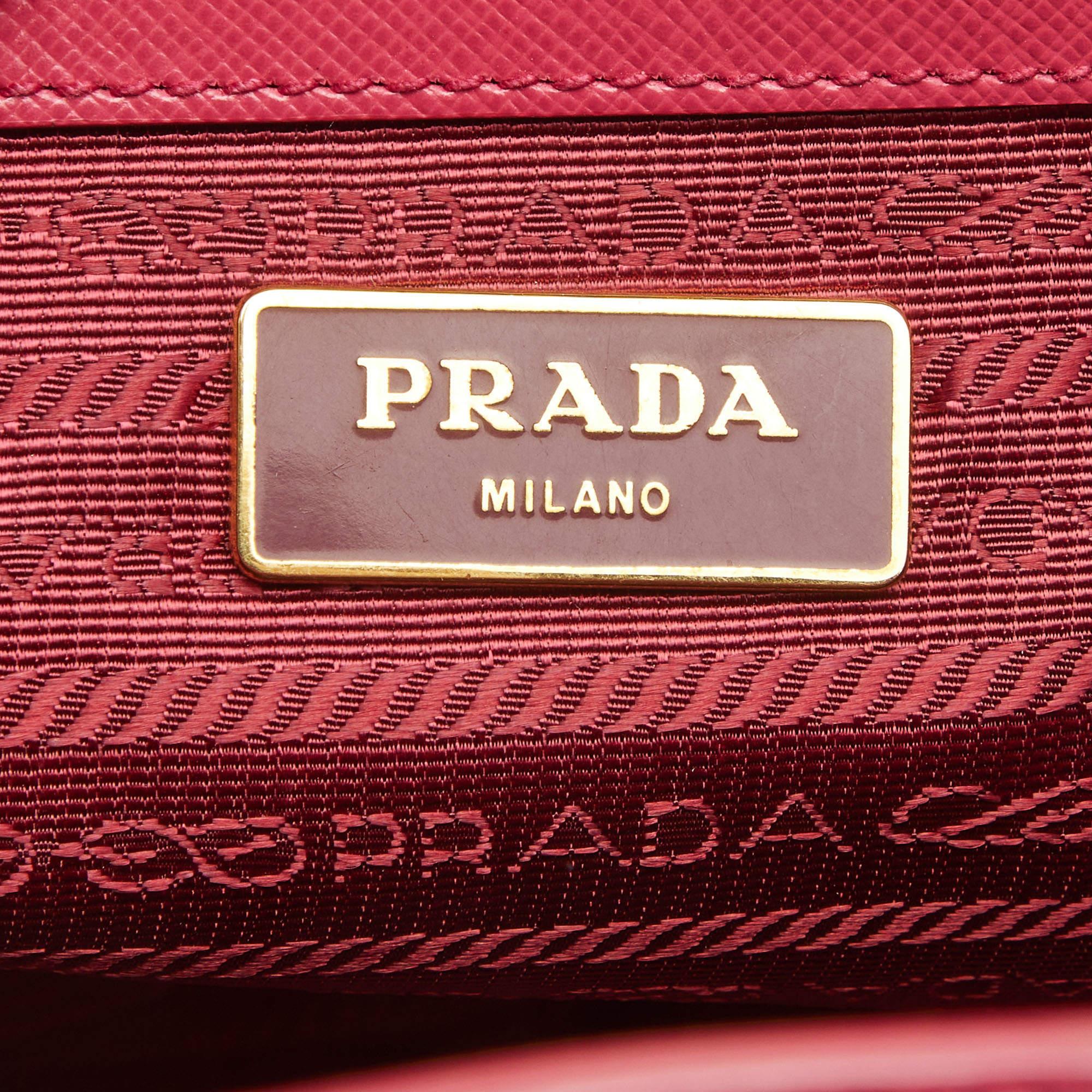 Prada Pink Saffiano Lux Leather Large Gardener's Tote 5