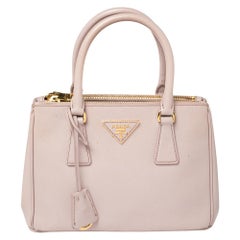 Prada Pink Saffiano Lux Leather Mini Galleria Tote