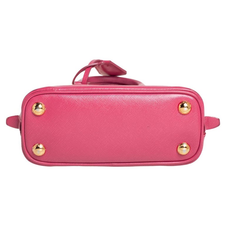 Prada Small Saffiano Lux Promenade Shoulder Bag - Pink Handle Bags,  Handbags - PRA854113