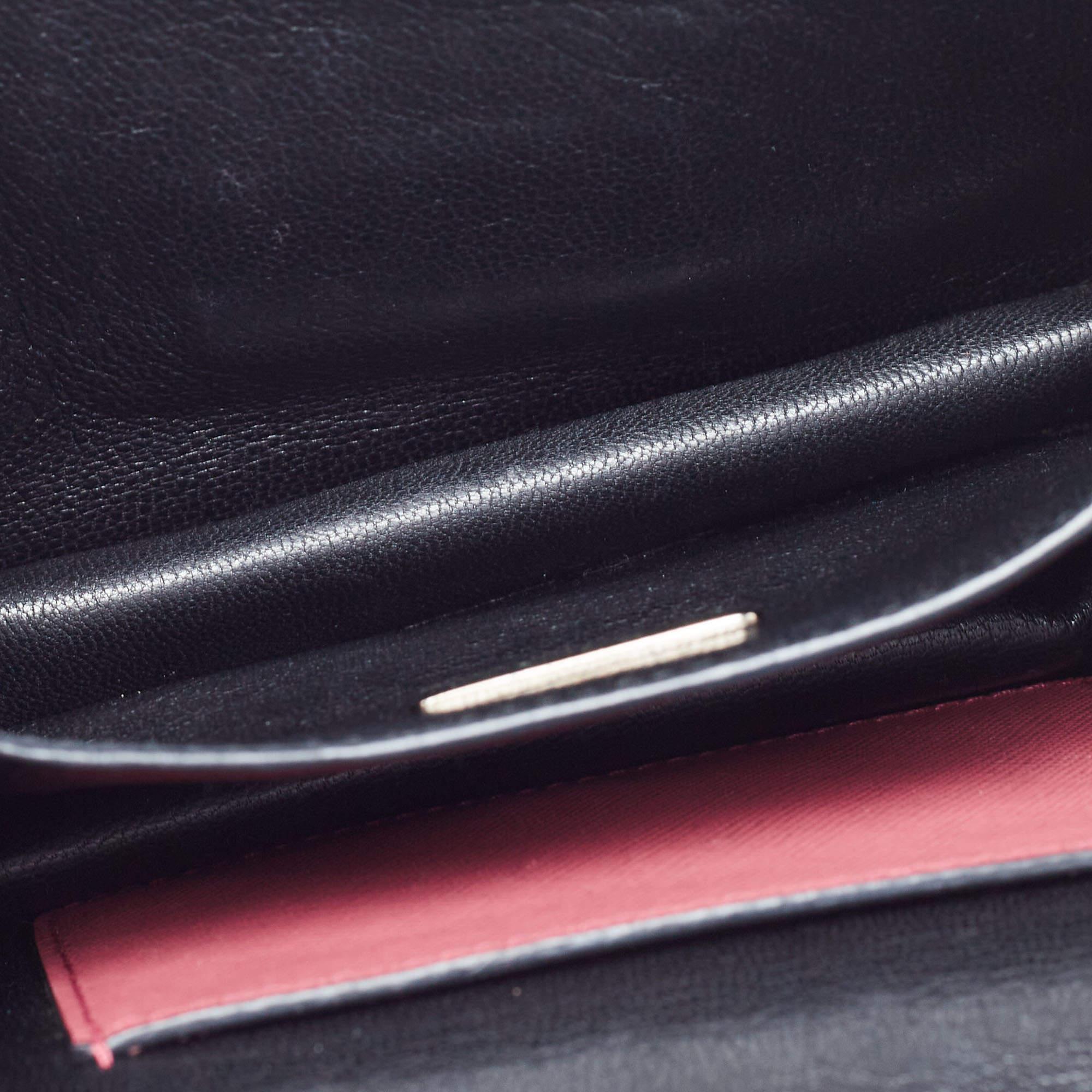 Prada Pink Saffiano Lux Leather Mini Sound Flap Crossbody Bag 4