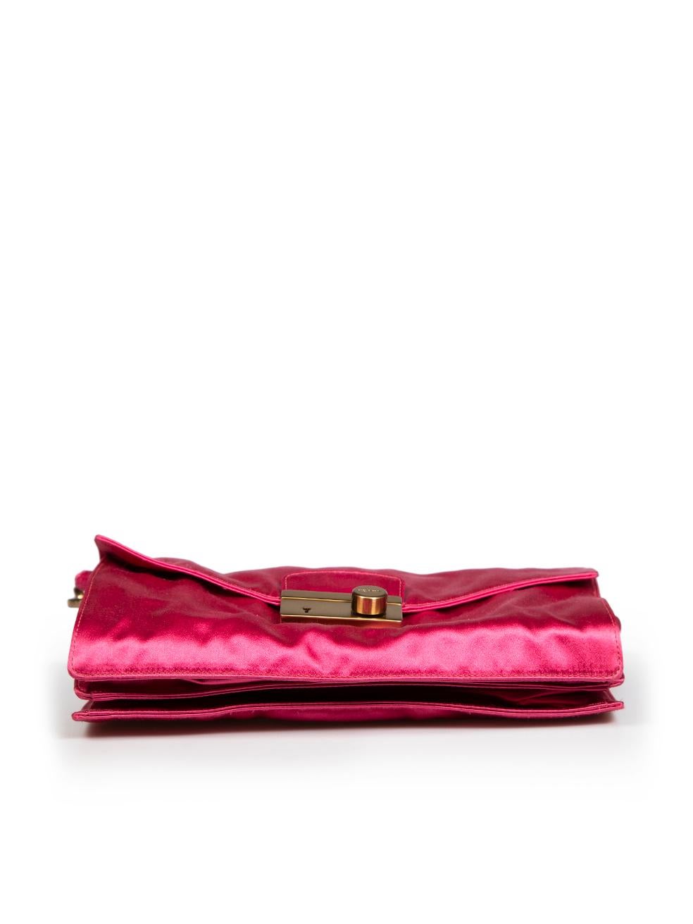 Women's Prada Pink Satin Flap Shoulder Bag For Sale