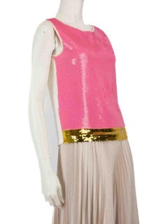 Prada Pink Sequinned Top Size M