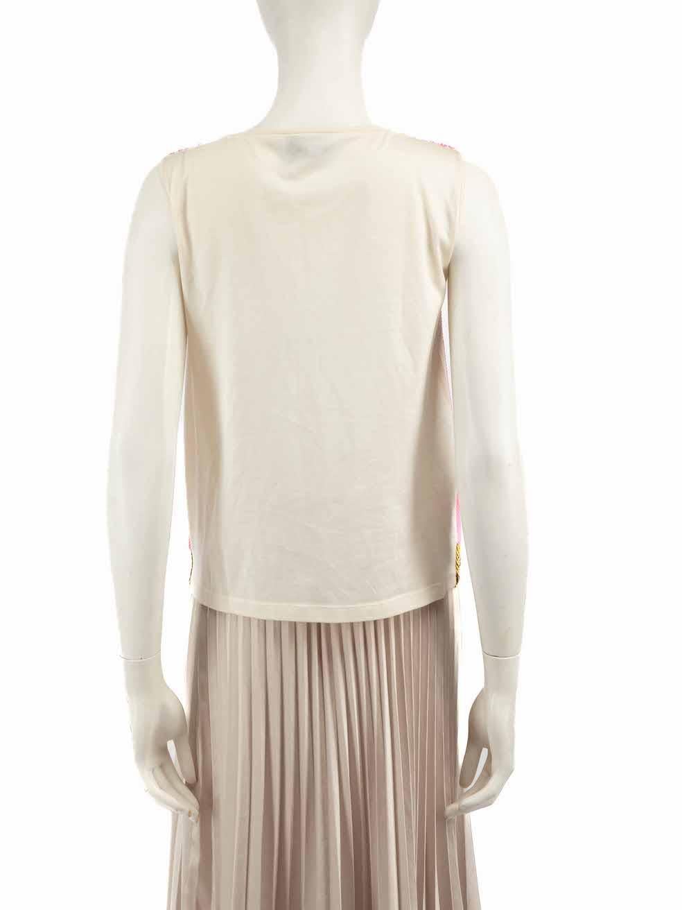 Prada Pink Sequinned Top Size M In Excellent Condition In London, GB